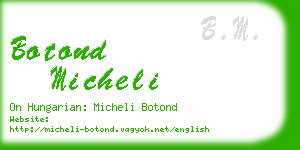 botond micheli business card